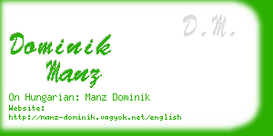 dominik manz business card